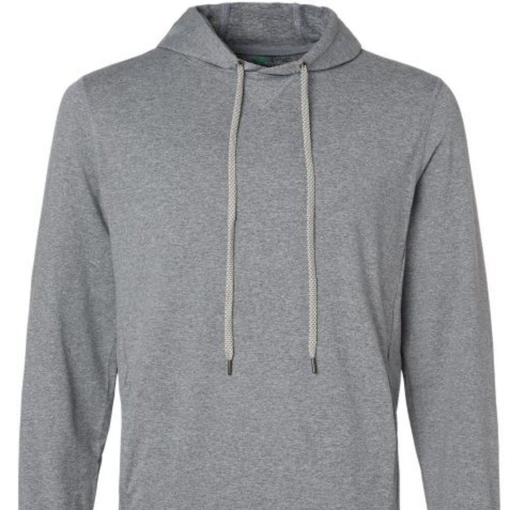 Eco Revive™ Ventura Soft Knit Hoodie - ADULT SMALL - HEATHERED GRAY